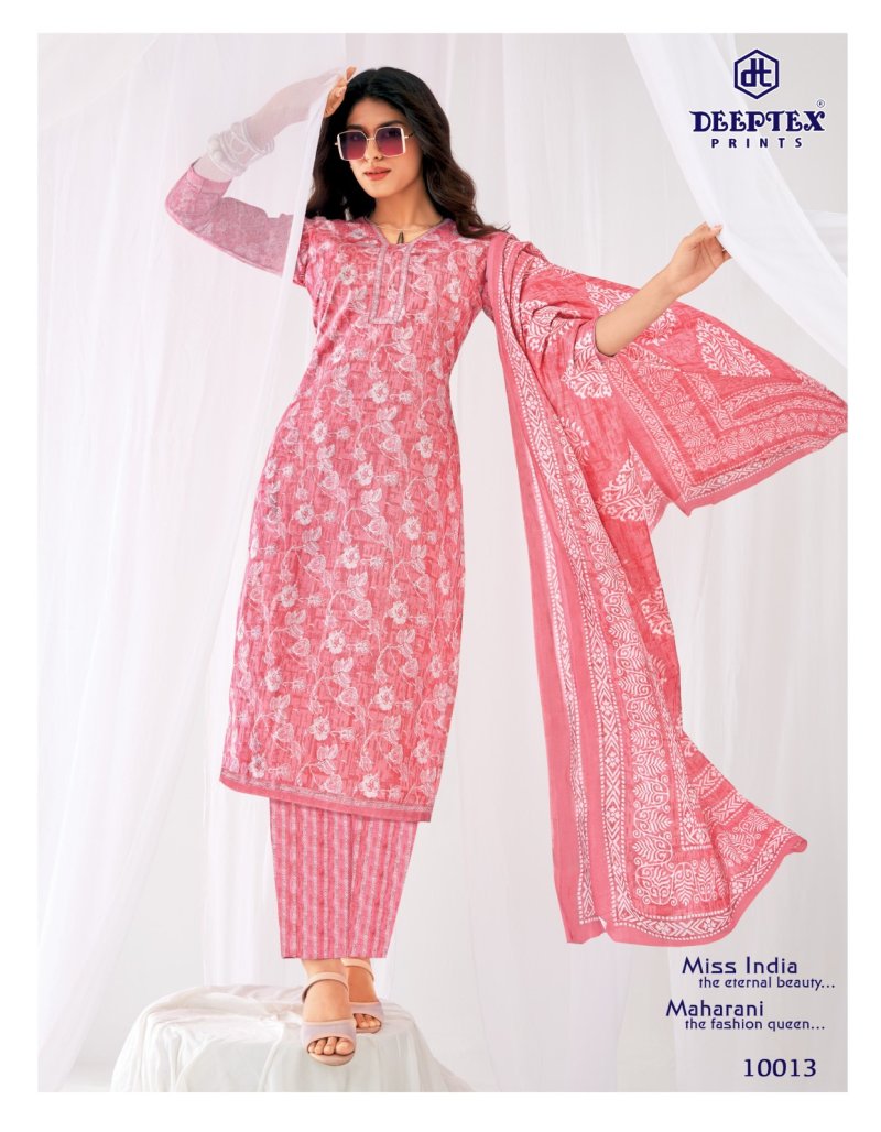 Miss India Vol 100 By Deeptex Pure Cotton Printed Dress Material